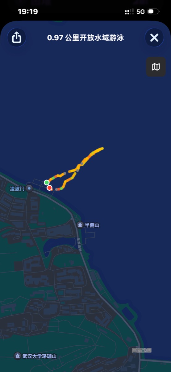 东湖游泳轨迹